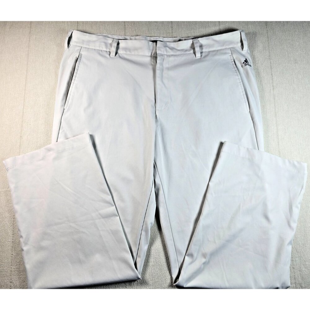 Adidas Performance Golf Pants Men's 38x30 Beige Flat Front Chino AE7006 Khaki